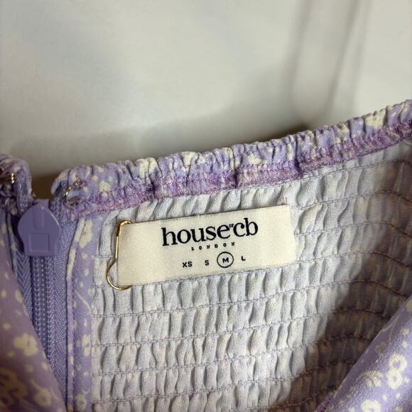 House of CB Janelle Lilac Floral Shirred Maxi Dress - Picture 5 of 12